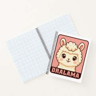 Süße Llama-Illustrationsdesign Notizbuch