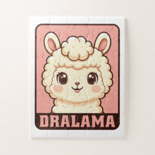Süße Llama-Illustrationsdesign Puzzle