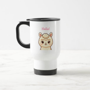 Süße Llama-Illustrationsdesign Reisebecher