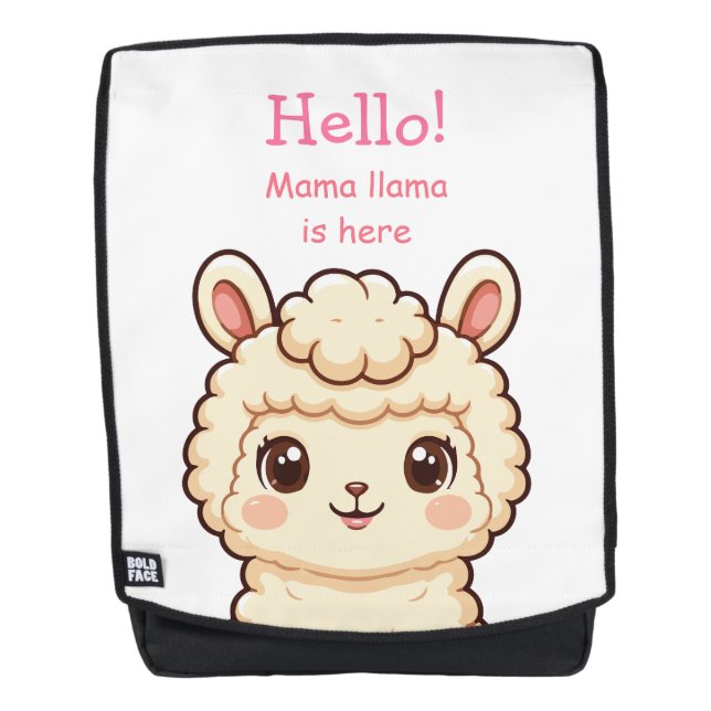 Süße Llama-Illustrationsdesign Rucksack (Vorderseite)