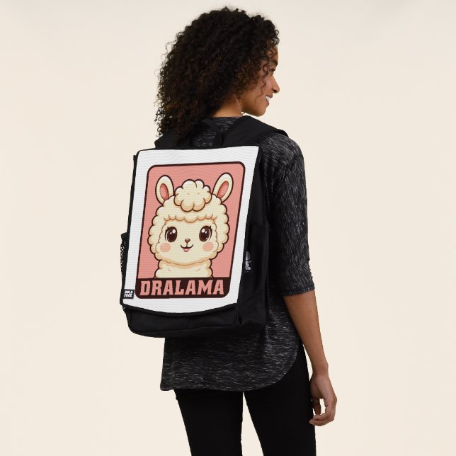 Süße Llama-Illustrationsdesign Rucksack (Ausgewaschen)
