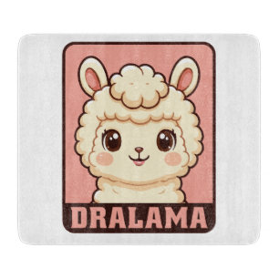 Süße Llama-Illustrationsdesign Schneidebrett