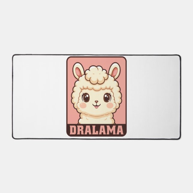 Süße Llama-Illustrationsdesign Schreibtischunterlage (Vorderseite)