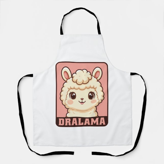 Süße Llama-Illustrationsdesign Schürze (Vorderseite)
