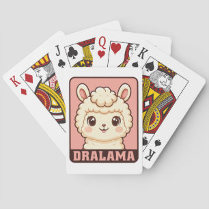 Süße Llama-Illustrationsdesign Spielkarten