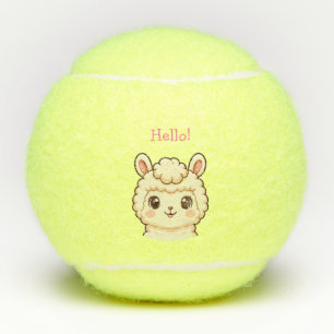 Süße Llama-Illustrationsdesign Tennisbälle