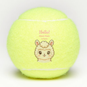 Süße Llama-Illustrationsdesign Tennisbälle