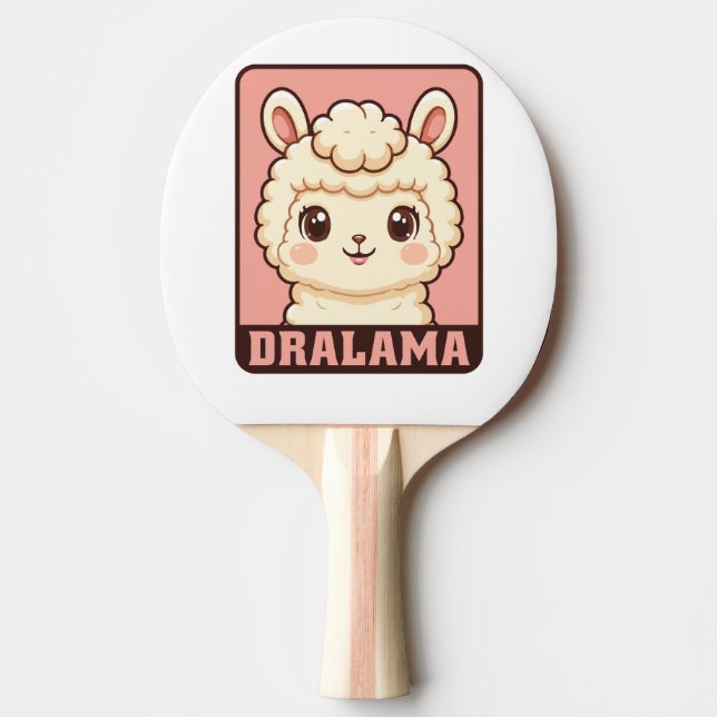 Süße Llama-Illustrationsdesign Tischtennis Schläger (Vorderseite)