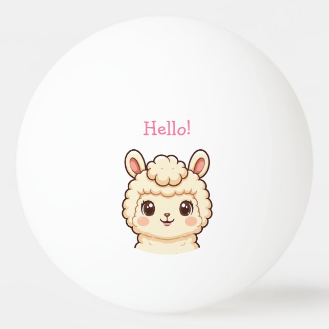 Süße Llama-Illustrationsdesign Tischtennisball (Vorderseite)