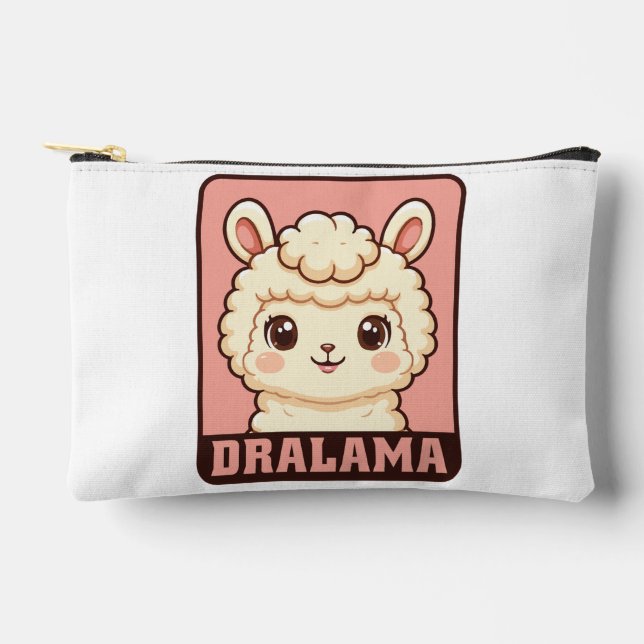 Süße Llama-Illustrationsdesign Zubehörtasche (Vorderseite)