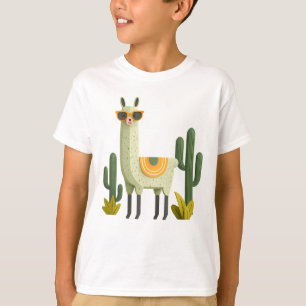 Süße Llama mit Sonnenbrille – Coole Tier-Kinderbek T-Shirt