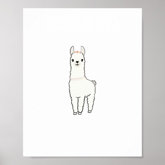 Süße Llama-Themen  Poster (Vorne)