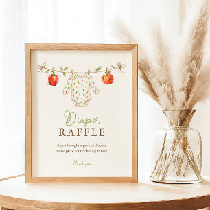 Süße lokal angebaute Babyparty-Windel-Raffle-Spiel Poster