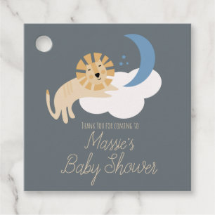 Süße Löwe Mond Wolke Baby Shower  Geschenkanhänger