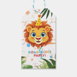Süße Löwen Toll Party Dschungel Safari Geburtstag Geschenkanhänger