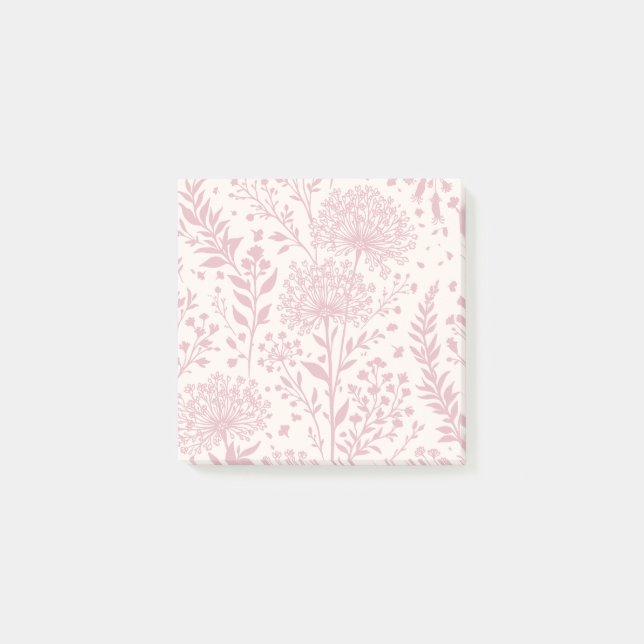 Süße Löwenzahn Gedämpfte Rose - Neutral Post-it Klebezettel (Vorderseite)