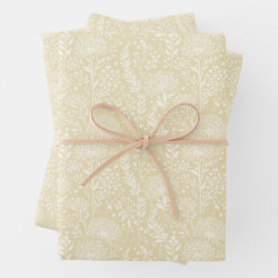 Süße Löwenzahn-Neutral - Goldenes Weizenfeld Geschenkpapier Set