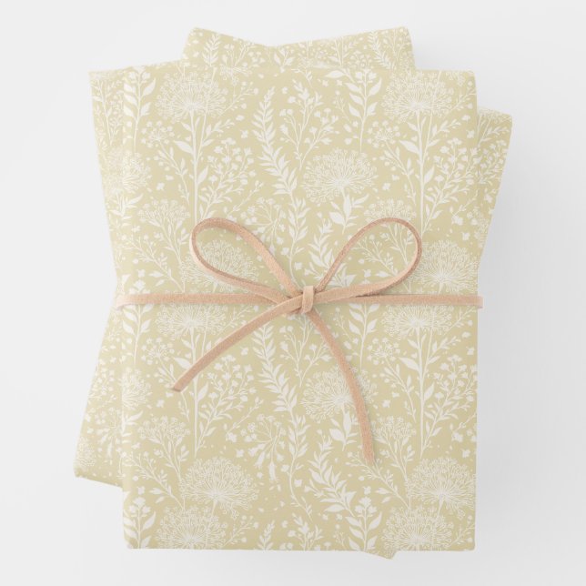 Süße Löwenzahn-Neutral - Goldenes Weizenfeld Geschenkpapier Set (Beispiel)