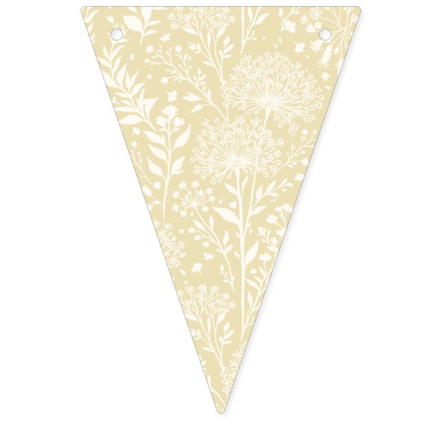 Süße Löwenzahn-Neutral - Goldenes Weizenfeld Wimpelkette (Erste Fahne)