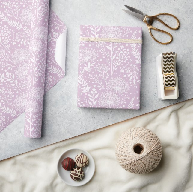 Süße Löwenzahn Neutral - Warmes Lilac Geschenkpapier (Kunsthandwerk)