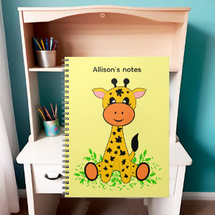 Süße lustige Babygiraffe für Kinder  Notizblock