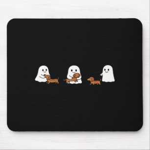 Süße lustige Buh-Geister, die Dachshund-Hundebesit Mousepad