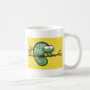 Süße lustige Cartoon-Chamäleon-Grüne Eidechse Tasse