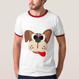 Süße lustige Cartoon-Hund-Gesicht T-Shirt