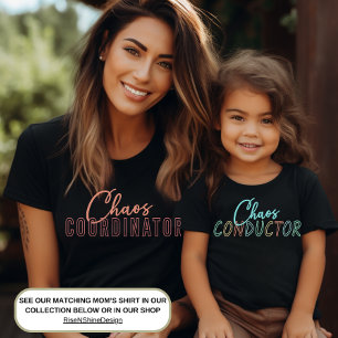 Süße Lustige Chaos Kommandant Kid's Bunte Text Baby T-shirt