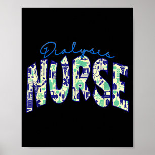 Süße lustige Dialyse Krankenschwester Nephrologie Poster