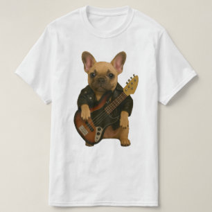 Süße lustige Französische Bulldogge Bass Rocker Le T-Shirt
