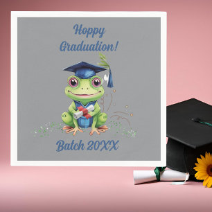 Süße lustige Frosch-Hoppy-Abschlussfeier-Party Serviette