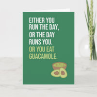 Süße Lustige Grüne Guacamole Karten Avocado