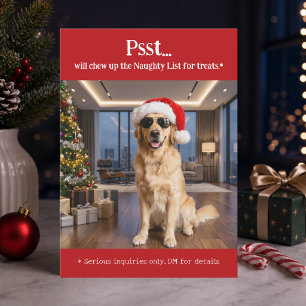 Süße lustige Haustier-Hund-Foto-Weihnachten Feiertagskarte