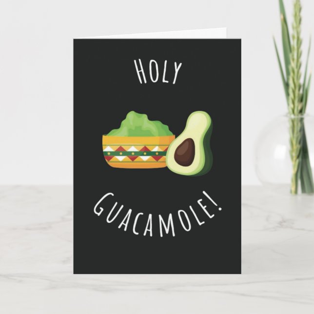 Süße Lustige Heilige Guacamole Karten Avocado Mexi (Vorderseite)