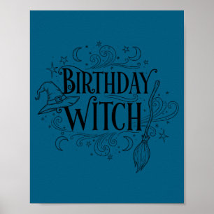 Süße Lustige Hexe Hexen Geburtstag Hexen Glücklich Poster