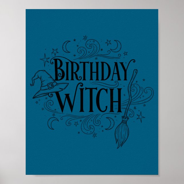 Süße Lustige Hexe Hexen Geburtstag Hexen Glücklich Poster (Vorne)