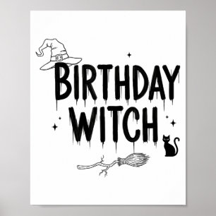 Süße Lustige Hexe Hexen Geburtstag Hexen Glücklich Poster