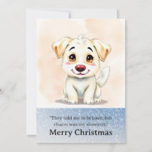 Süße lustige Hunde-Weihnachtskarte