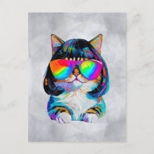 Süße lustige Katze (Gemälde Nr. 2) Postkarte