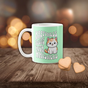 Süße lustige Katze sagt Kaffeetasse