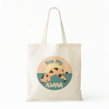 Süße lustige Katze Yoga Asana Meditation Tote Bag