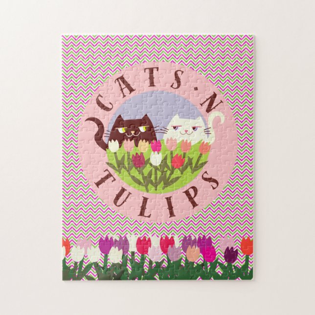 Süße lustige Katzen Puzzle (Vertikal)