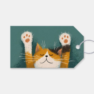 Süße lustige Katzenschlaf Geschenkanhänger
