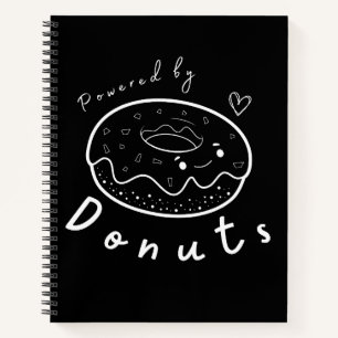 Süße lustige Kawaii-Donut-Zitat Notizbuch