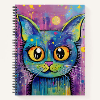 Süße lustige Kitty Katze Mixed Media Tier Haustier Notizbuch
