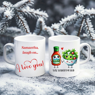 Süße lustige Lebensmittel Valentins Tasse Personal