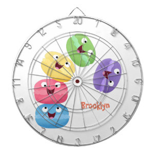 Süße lustige Macarons Cartoon-Illustration  Dartscheibe