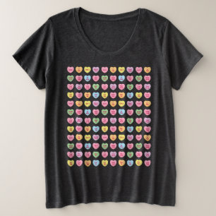 Süße lustige Mädchenhaft individuelle Konversation Große Größe T-Shirt