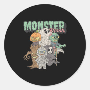 Süße lustige Monster Mash Frankenstein Horrorfilme Runder Aufkleber